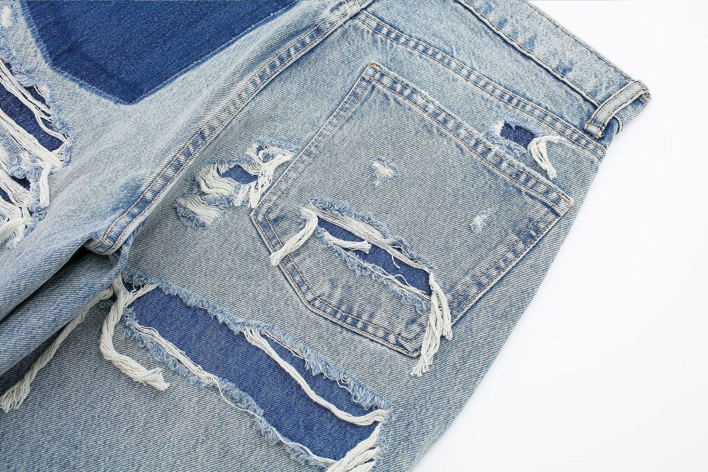 Vintage Patchwork - High-Waist Jeans