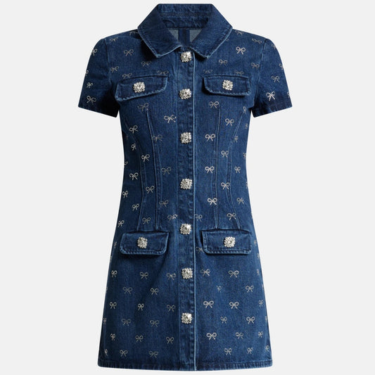 Denim Dazzle Mini Dress