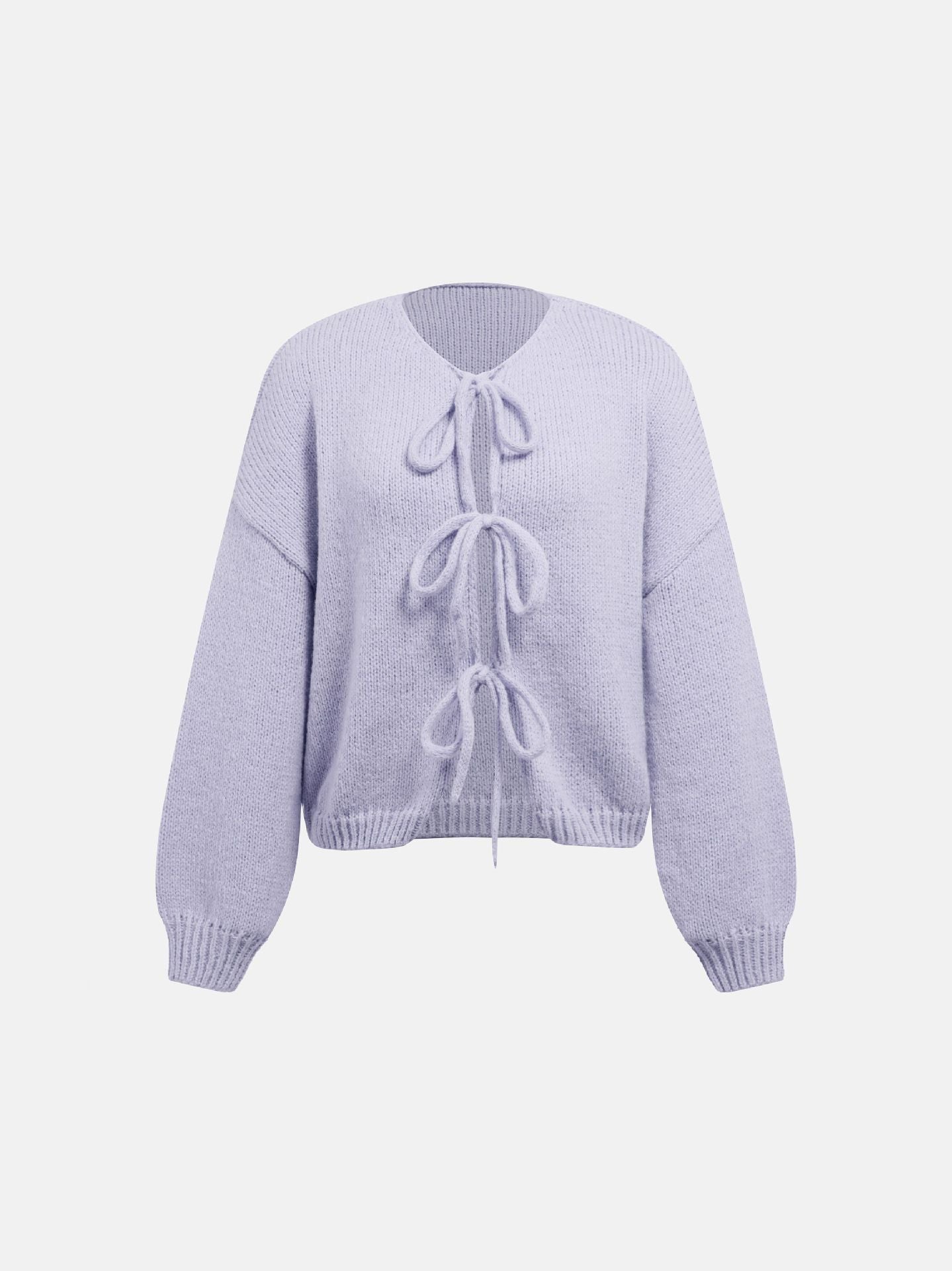 Leana - Strick Cardigan mit Schleifen