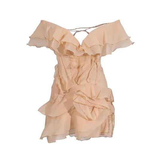One-Shoulder Mini Dress – Soft Rose