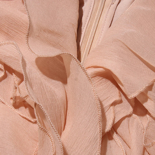 One-Shoulder Mini Dress – Soft Rose